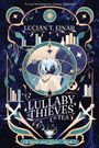 "A cozy-but-dangerous fantasy adventure." Im Zentrum ein blauhaariger Charakter, umringt von Büchern und Sternenmotiven.